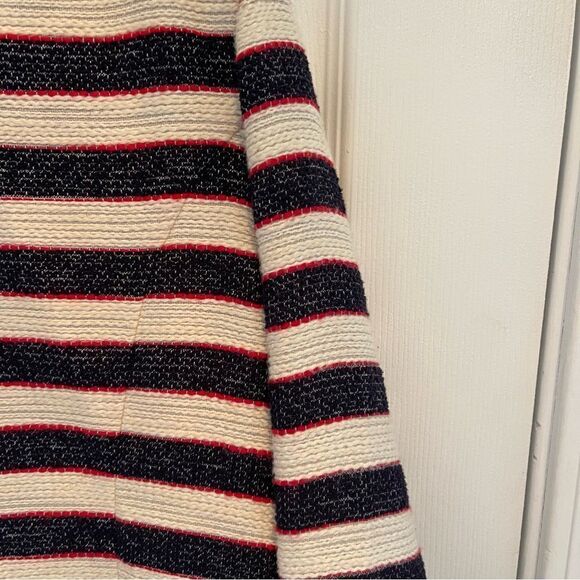 Cabi Cruise Jacket Red Navy Blue Cream Striped Blazer Nautical Size 6 - Picture 5 of 6